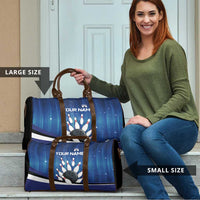 Custom Galaxy Bowling Travel Bag with Striking Pins and Ball Design - Wonder Print Shop