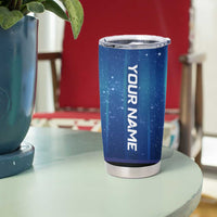 Custom Galaxy Bowling Tumbler Cup with Striking Pins and Ball Design - Wonder Print Shop