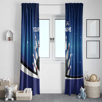 Custom Galaxy Bowling Window Curtain with Striking Pins and Ball Design - Wonder Print Shop