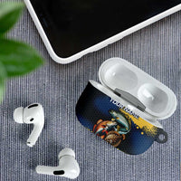 Custom Camo Redfish AirPods Case with Colorful Fish Design, Yellow Splatter Pattern - Wonder Print Shop