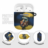 Custom Camo Redfish AirPods Case with Colorful Fish Design, Yellow Splatter Pattern - Wonder Print Shop