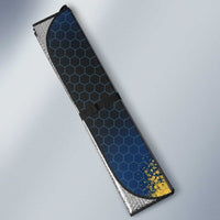 Custom Camo Redfish Auto Sun Shade with Colorful Fish Design, Yellow Splatter Pattern - Wonder Print Shop