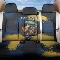 Custom Camo Redfish Back Car Seat Cover with Colorful Fish Design, Yellow Splatter Pattern - Wonder Print Shop