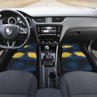 Custom Camo Redfish Car Mats with Colorful Fish Design, Yellow Splatter Pattern - Wonder Print Shop