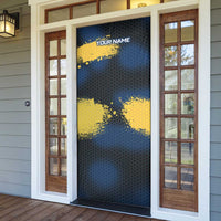 Custom Camo Redfish Door Cover with Colorful Fish Design, Yellow Splatter Pattern - Wonder Print Shop