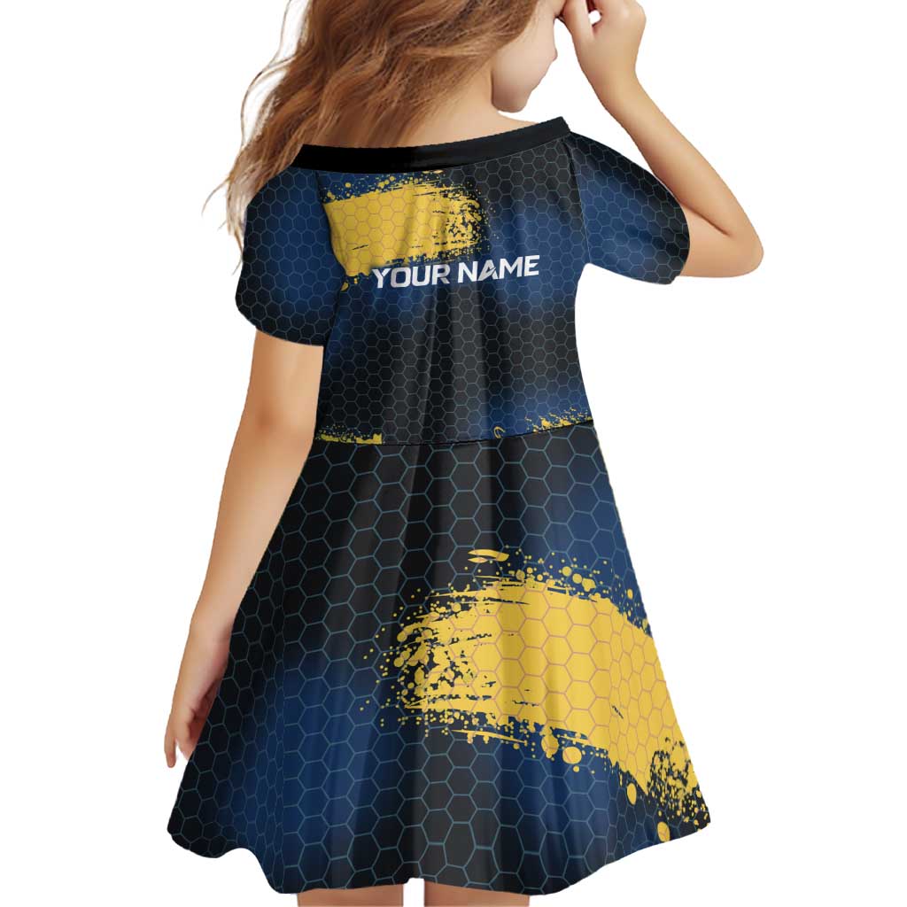 Custom Camo Redfish Family Matching Summer Maxi Dress and Hawaiian Shirt with Colorful Fish Design, Yellow Splatter Pattern - Wonder Print Shop