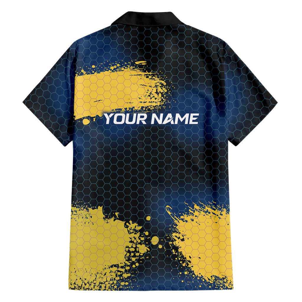 Custom Camo Redfish Hawaiian Shirt with Colorful Fish Design, Yellow Splatter Pattern - Wonder Print Shop