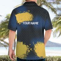 Custom Camo Redfish Hawaiian Shirt with Colorful Fish Design, Yellow Splatter Pattern - Wonder Print Shop