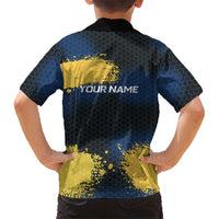 Custom Camo Redfish Hawaiian Shirt with Colorful Fish Design, Yellow Splatter Pattern - Wonder Print Shop