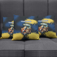 Custom Camo Redfish Pillow Cover with Colorful Fish Design, Yellow Splatter Pattern - Wonder Print Shop
