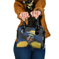 Custom Camo Redfish Shoulder Handbag with Colorful Fish Design, Yellow Splatter Pattern - Wonder Print Shop