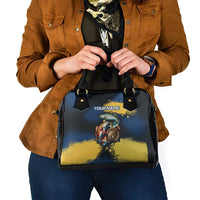 Custom Camo Redfish Shoulder Handbag with Colorful Fish Design, Yellow Splatter Pattern - Wonder Print Shop