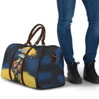 Custom Camo Redfish Travel Bag with Colorful Fish Design, Yellow Splatter Pattern - Wonder Print Shop