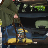 Custom Camo Redfish Travel Bag with Colorful Fish Design, Yellow Splatter Pattern - Wonder Print Shop