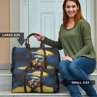 Custom Camo Redfish Travel Bag with Colorful Fish Design, Yellow Splatter Pattern - Wonder Print Shop