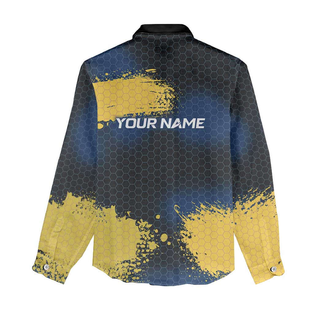 Custom Camo Redfish Women Casual Shirt with Colorful Fish Design, Yellow Splatter Pattern - Wonder Print Shop