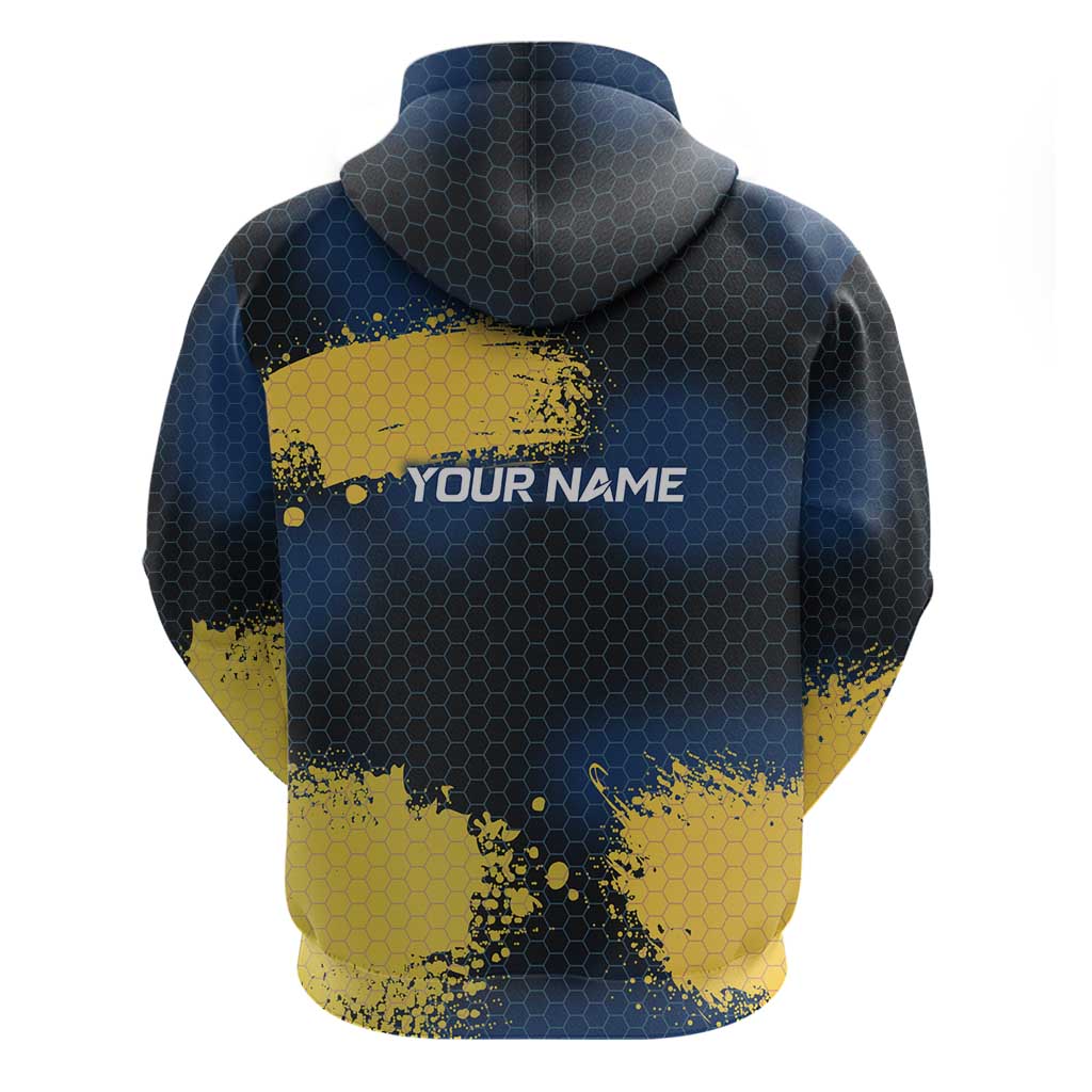 Custom Camo Redfish Zip Hoodie with Colorful Fish Design, Yellow Splatter Pattern - Wonder Print Shop