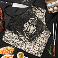 Fenrir Apron with Norse Symbols and Howling Wolf Viking Mythology Tribute - Wonder Print Shop