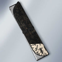Fenrir Auto Sun Shade with Norse Symbols and Howling Wolf Viking Mythology Tribute - Wonder Print Shop