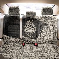 Fenrir Back Car Seat Cover with Norse Symbols and Howling Wolf Viking Mythology Tribute - Wonder Print Shop