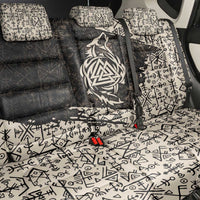 Fenrir Back Car Seat Cover with Norse Symbols and Howling Wolf Viking Mythology Tribute - Wonder Print Shop