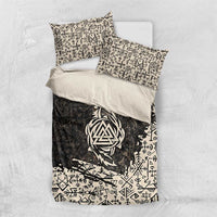 Fenrir Bedding Set with Norse Symbols and Howling Wolf Viking Mythology Tribute - Wonder Print Shop