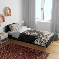 Fenrir Bedding Set with Norse Symbols and Howling Wolf Viking Mythology Tribute - Wonder Print Shop