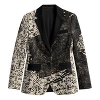 Fenrir Blazer with Norse Symbols and Howling Wolf Viking Mythology Tribute - Wonder Print Shop