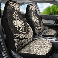 Fenrir Car Seat Cover with Norse Symbols and Howling Wolf Viking Mythology Tribute - Wonder Print Shop