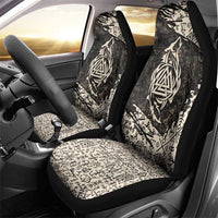 Fenrir Car Seat Cover with Norse Symbols and Howling Wolf Viking Mythology Tribute - Wonder Print Shop
