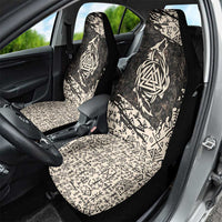 Fenrir Car Seat Cover with Norse Symbols and Howling Wolf Viking Mythology Tribute - Wonder Print Shop