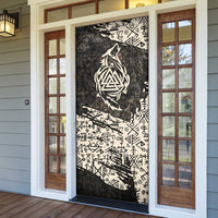 Fenrir Door Cover with Norse Symbols and Howling Wolf Viking Mythology Tribute - Wonder Print Shop