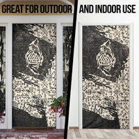 Fenrir Door Cover with Norse Symbols and Howling Wolf Viking Mythology Tribute - Wonder Print Shop