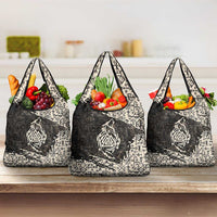Fenrir Grocery Bag with Norse Symbols and Howling Wolf Viking Mythology Tribute - Wonder Print Shop