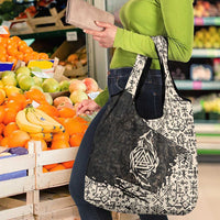 Fenrir Grocery Bag with Norse Symbols and Howling Wolf Viking Mythology Tribute - Wonder Print Shop