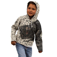 Fenrir Kid Hoodie with Norse Symbols and Howling Wolf Viking Mythology Tribute - Wonder Print Shop