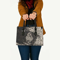 Fenrir Leather Bag with Norse Symbols and Howling Wolf Viking Mythology Tribute - Wonder Print Shop