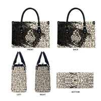 Fenrir Leather Bag with Norse Symbols and Howling Wolf Viking Mythology Tribute - Wonder Print Shop