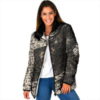 Fenrir Padded Jacket with Norse Symbols and Howling Wolf Viking Mythology Tribute - Wonder Print Shop