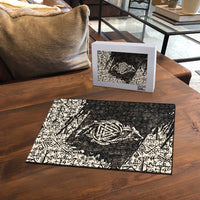 Fenrir Puzzle with Norse Symbols and Howling Wolf Viking Mythology Tribute - Wonder Print Shop
