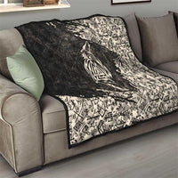 Fenrir Quilt with Norse Symbols and Howling Wolf Viking Mythology Tribute - Wonder Print Shop