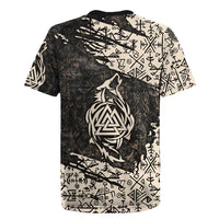 Fenrir Rugby Jersey with Norse Symbols and Howling Wolf Viking Mythology Tribute - Wonder Print Shop