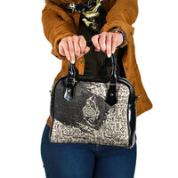 Fenrir Shoulder Handbag with Norse Symbols and Howling Wolf Viking Mythology Tribute - Wonder Print Shop