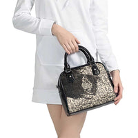 Fenrir Shoulder Handbag with Norse Symbols and Howling Wolf Viking Mythology Tribute - Wonder Print Shop
