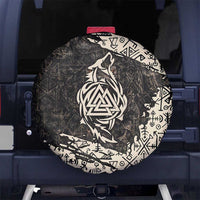 Fenrir Spare Tire Cover with Norse Symbols and Howling Wolf Viking Mythology Tribute - Wonder Print Shop