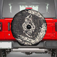 Fenrir Spare Tire Cover with Norse Symbols and Howling Wolf Viking Mythology Tribute - Wonder Print Shop