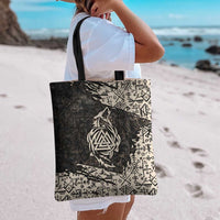 Fenrir Tote Bag with Norse Symbols and Howling Wolf Viking Mythology Tribute - Wonder Print Shop