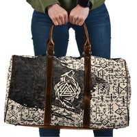 Fenrir Travel Bag with Norse Symbols and Howling Wolf Viking Mythology Tribute - Wonder Print Shop