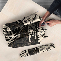 Fenrir Umbrella with Norse Symbols and Howling Wolf Viking Mythology Tribute - Wonder Print Shop