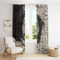 Fenrir Window Curtain with Norse Symbols and Howling Wolf Viking Mythology Tribute - Wonder Print Shop